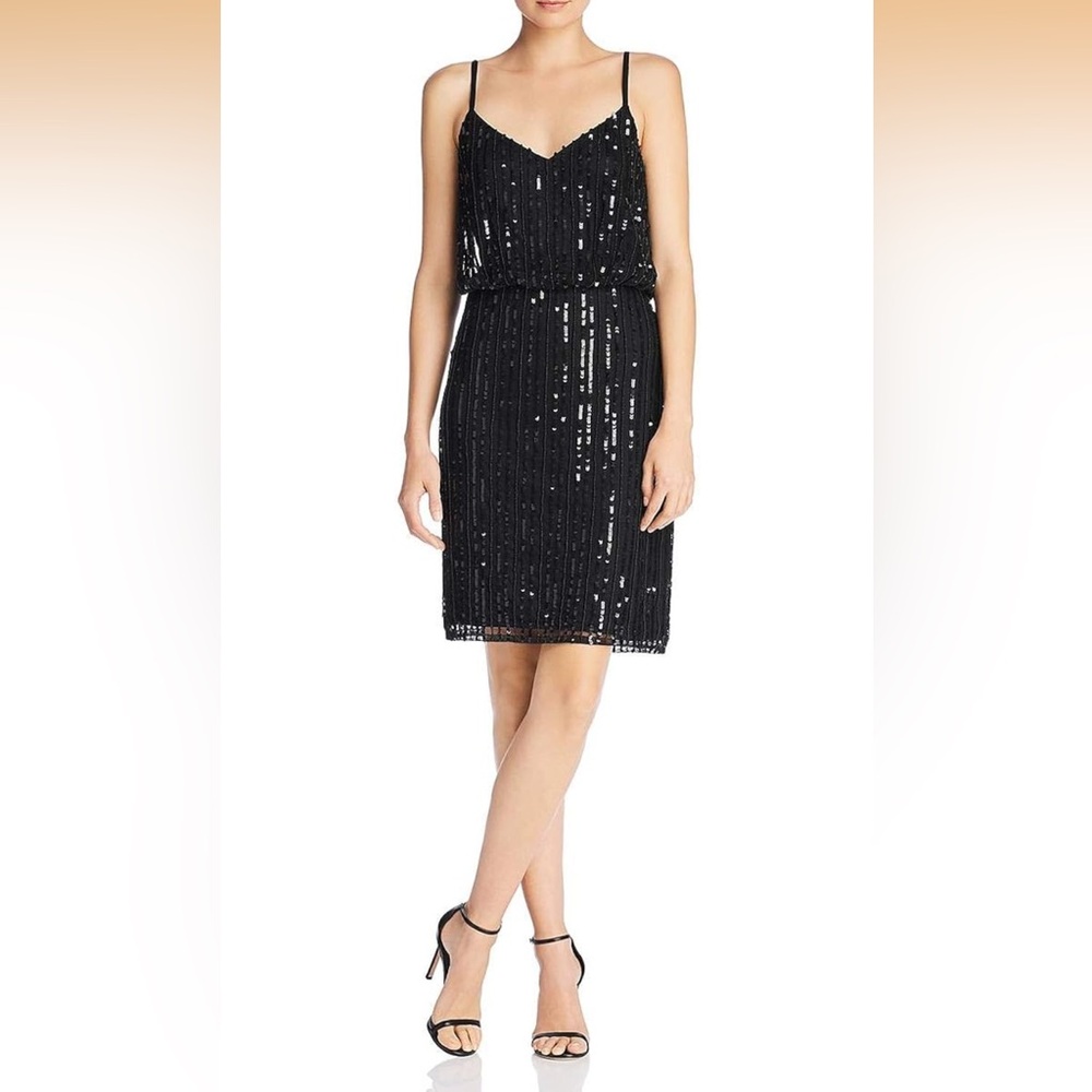 French Connection Black Sequin Dress